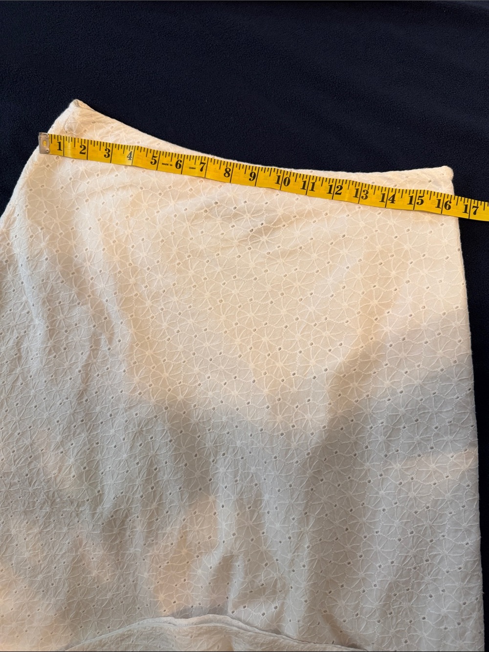 Autograph White Eyelet A-Line Skirt - Cotton- Cottage core - Picture 5 of 8